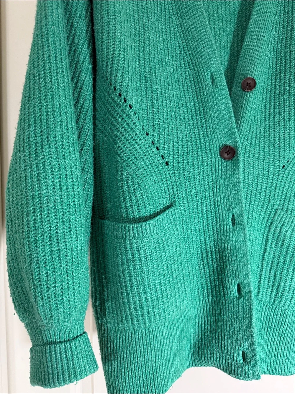Vineyard Vines Emerald Green Textured Knit Cardigan